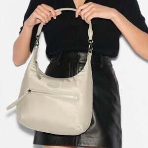 MZ Wallace Crosby medium Sienna Bag in Color Atmosphere tan.. slight stain